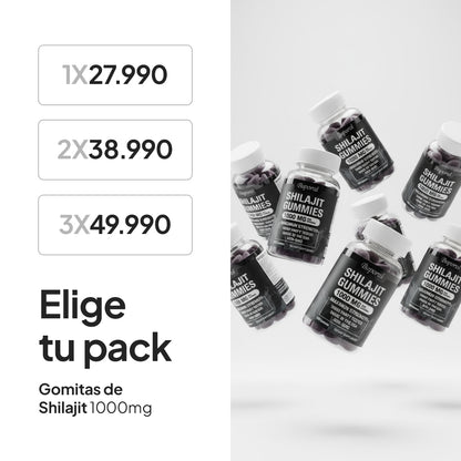 Shilajit Energía en Gomitas – Tu Refuerzo Diario Fácil y Delicioso