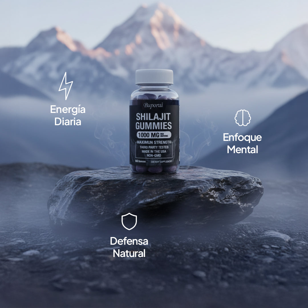 Shilajit Energía en Gomitas – Tu Refuerzo Diario Fácil y Delicioso