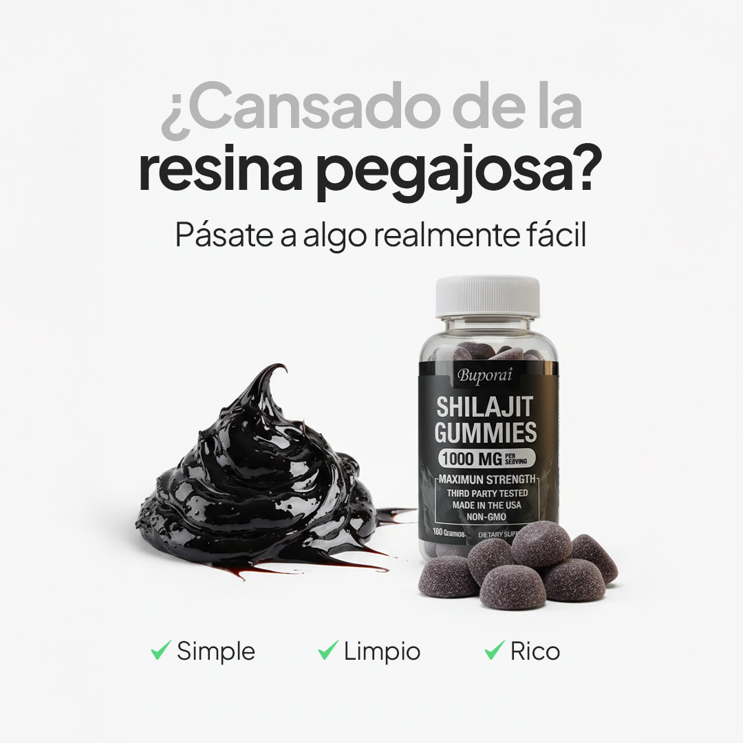 Shilajit Energía en Gomitas – Tu Refuerzo Diario Fácil y Delicioso